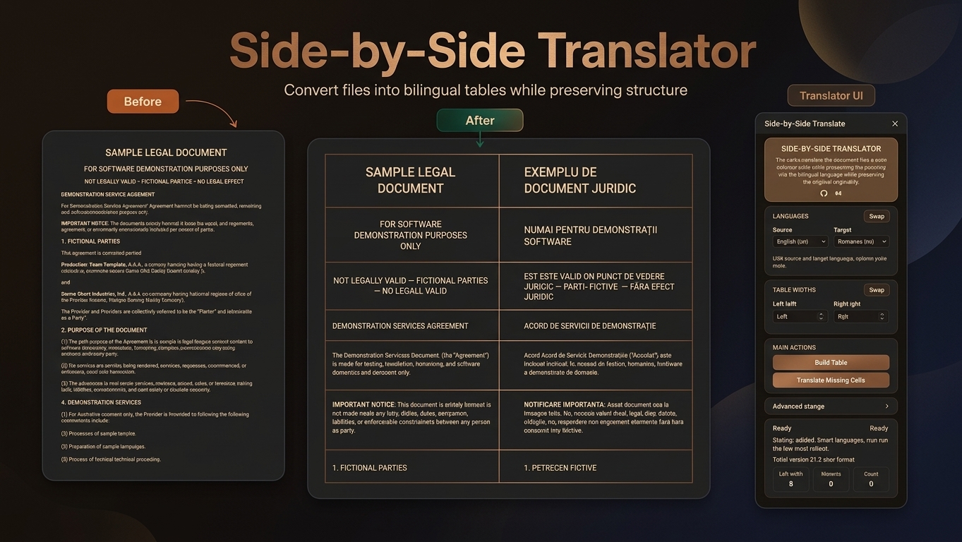 Presentation of the Google apps-script menu